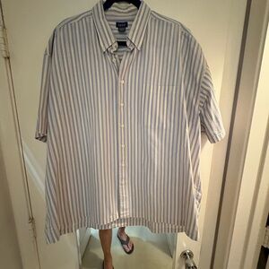 IZOD Blue and White Striped Men's Shirt